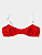 Top de Biquíni Prainha Reto Vermelho - Imagem 1