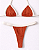 Biquíni Leblon Fita Top Cortininha Terracota Duo - Imagem 1
