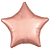 Balão metalizado estrela 22 Polegadas Rose gold (aproximadamente 55 cm) - Imagem 1