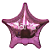 Balão metalizado estrela 18 polegadas personalizado (1 linha) - rosa - Imagem 1