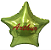 Balão metalizado estrela 18 polegadas personalizado (1 linha) - verde - Imagem 1