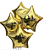 Balão metalizado estrela 18 polegadas personalizado (1 linha) - dourado - Imagem 2