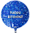 Balão metalizado redondo 18 polegadas - Happy Birthday Estrelado Azul - Imagem 1