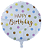 Balão metalizado redondo 18 polegadas - Happy Birthday Bolinhas Foscas - Imagem 1