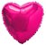 Balão Metalizado Coração 18 Polegadas Liso Rosa Pink - Imagem 1