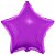 Balão Metalizado Estrela 18 Polegadas Liso Lilás - Imagem 1