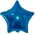 Balão Metalizado Estrela 18 Polegadas Liso Azul Royal - Imagem 1