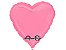 Balão Metalizado Coração 18 Polegadas Liso Rosa - Imagem 1