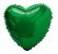 Balão Metalizado Coração 18 Polegadas Liso Verde - Imagem 1