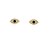 Brinco de olho grego com zircônia folheado a ouro 18k - Imagem 1