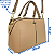 Bolsa Veryrio Estilo Baú de Couro PU de Alta Qualidade - Quebec Bege - Imagem 3
