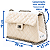 Bolsa Feminina Média Matelassê Transversal - França Off White - Imagem 3