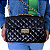 Bolsa Feminina Média Matelassê Transversal - França Preta Dourada - Imagem 8