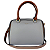 Bolsa Baú da Moda com Tachas Douradas VR2662 Veryrio - Windsor Cinza - Imagem 6