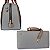 Bolsa Baú da Moda com Tachas Douradas VR2662 Veryrio - Windsor Cinza - Imagem 9
