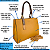 Bolsa Grande Quadrada Veryrio VR2786 Nova Coleção Luxo - Halifax Amarela - Imagem 2