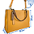 Bolsa Grande Quadrada Veryrio VR2786 Nova Coleção Luxo - Halifax Amarela - Imagem 3