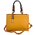 Bolsa Grande Quadrada Veryrio VR2786 Nova Coleção Luxo - Halifax Amarela - Imagem 6