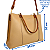 Bolsa Feminina Grande Transversal Veryrio Original - Angers Bege - Imagem 3