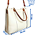 Bolsa Feminina Grande Transversal Veryrio Original - Angers Branca - Imagem 3