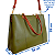 Bolsa Feminina Grande Transversal Veryrio Original - Angers Verde - Imagem 3
