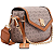 Bolsa de Festa Pequena Monograma com Dourado Chenson - Denver Natural Caqui - Imagem 6