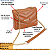 Bolsa Feminina Pequena Matelassê Transversal Lateral - Itália Caramelo Marrom - Imagem 2