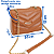 Bolsa Feminina Pequena Matelassê Transversal Lateral - Itália Caramelo Marrom - Imagem 3