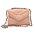 Bolsa Feminina Pequena Matelassê Transversal Lateral - Itália Nude Bege - Imagem 5