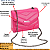 Bolsa Feminina Pequena Matelassê Transversal Lateral - Itália Rosa Pink - Imagem 2
