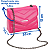 Bolsa Feminina Pequena Matelassê Transversal Lateral - Itália Rosa Pink - Imagem 3