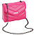 Bolsa Feminina Pequena Matelassê Transversal Lateral - Itália Rosa Pink - Imagem 6
