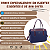 Bolsa Veryrio Tipo Baú de Luxo Transversal e de Mão – Ávila Azul Marinho - Imagem 10