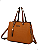Bolsa Grande Transversal com Divisórias Veryrio VR3472 - Glenoble Marrom - Imagem 1