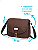 Bolsa Feminina Transversal Impermeável de Nylon Tactel Lona Veryrio VR1912 - Torino Café - Imagem 4