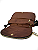 Bolsa Feminina Transversal Impermeável de Nylon Tactel Lona Veryrio VR1912 - Torino Café - Imagem 6