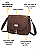 Bolsa Feminina Transversal Impermeável de Nylon Tactel Lona Veryrio VR1912 - Torino Café - Imagem 9