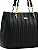 Bolsa Feminina Chenson Textura Waves 3485319 Grande de Ombro Boone Preta - Imagem 5