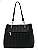 Bolsa Feminina Chenson Textura Waves 3485319 Grande de Ombro Boone Preta - Imagem 8