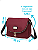 Bolsa Feminina Transversal Impermeável de Lona Veryrio VR1912 - Torino Vinho - Imagem 4