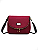 Bolsa Feminina Transversal Impermeável de Lona Veryrio VR1912 - Torino Vinho - Imagem 6