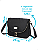 Bolsa Feminina Transversal Impermeável de Nylon Tactel Lona Veryrio VR1912 - Torino Preta - Imagem 4