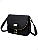Bolsa Feminina Transversal Impermeável de Nylon Tactel Lona Veryrio VR1912 - Torino Preta - Imagem 6