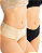 Kit 2 Calcinhas Tanga Alta Corte a Laser – Preto e Bege - Imagem 1