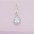 Pingente Zirconia Gota com Borda Cravejada Prata 925 - Imagem 2