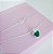 Colar com Pingente Zirconia Coração Verde 9mm Prata 925 - Imagem 2