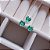 Conjunto Colar e Brincos Zirconia Coração Verde Claro Prata 925 - Imagem 3