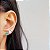 Conjunto Colar e Brincos Zirconia Coração Verde Claro Prata 925 - Imagem 4