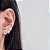 Conjunto Colar e Brincos Zirconia Coração Lilas Prata 925 - Imagem 4