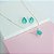 Conjunto Colar e Brincos Zirconia Gota Verde Claro Prata 925 - Imagem 1
